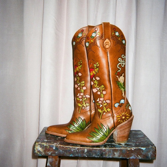 Brother Vellies Tall Eve Doodle Cowboy Boot - Picture 3 of 9